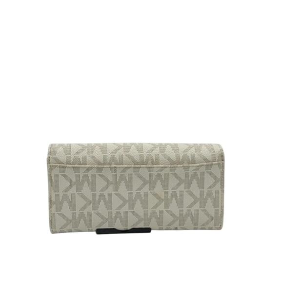 RETAIL $158 Michael Kors Fulton Vanilla MK Signature LG Gusset Carryall Wallet - Picture 6 of 16